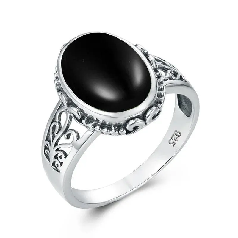 Fabulous Trending Luxury Yellow Gold Lab Created Gemstones Big Rings For Women - Oval Cut Stone Art Deco Jewellery 