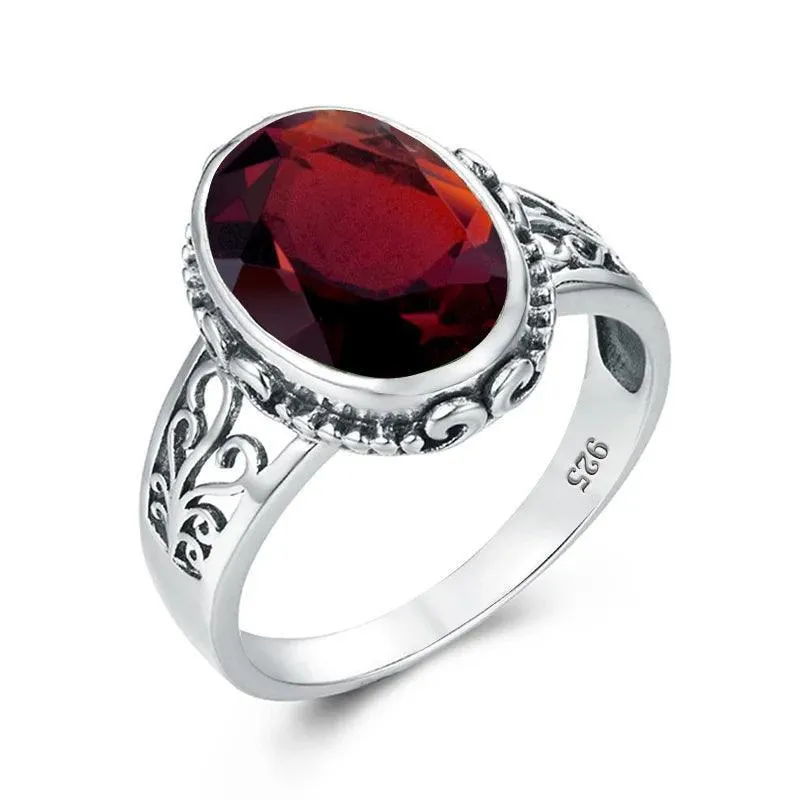 Fabulous Trending Luxury Yellow Gold Lab Created Gemstones Big Rings For Women - Oval Cut Stone Art Deco Jewellery 