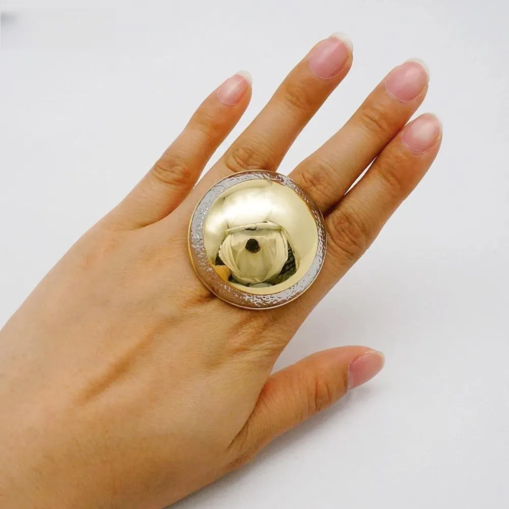 Fashion African Copper Big Round Ring For Women Men Open Finger Rings