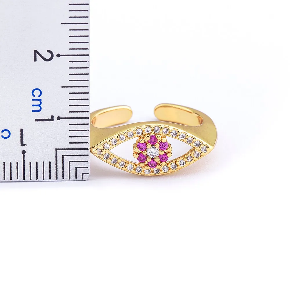 Fashion Lucky Turkish Evil Eye Rings Women