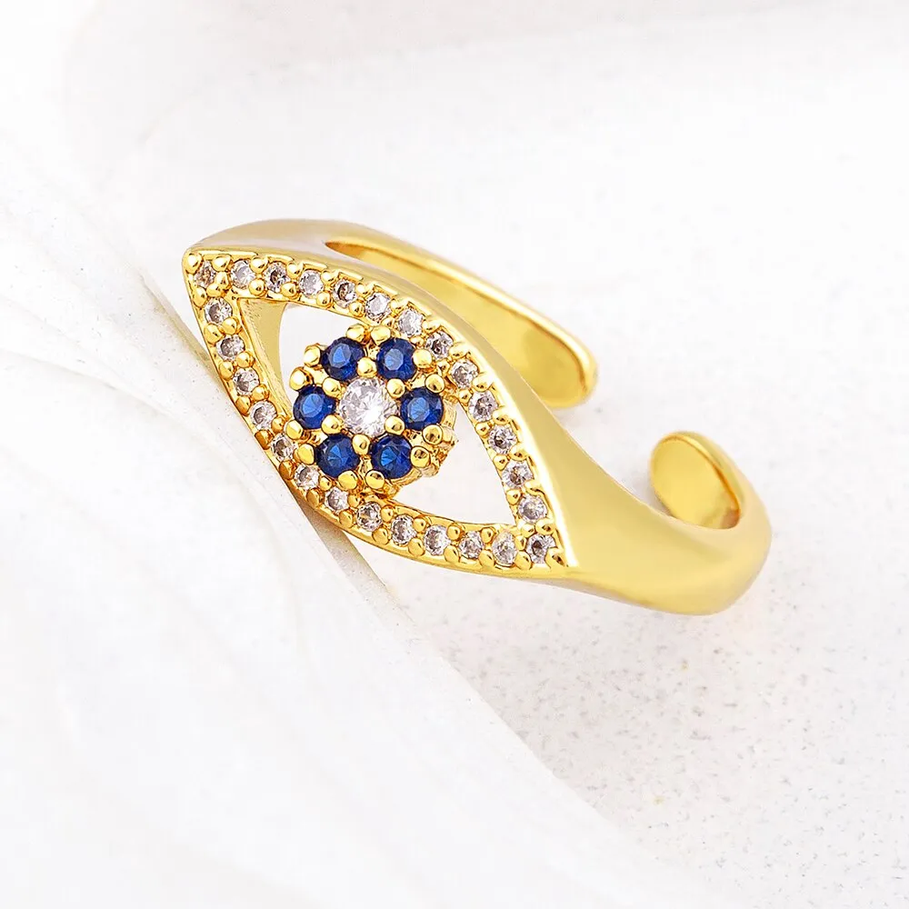 Fashion Lucky Turkish Evil Eye Rings Women