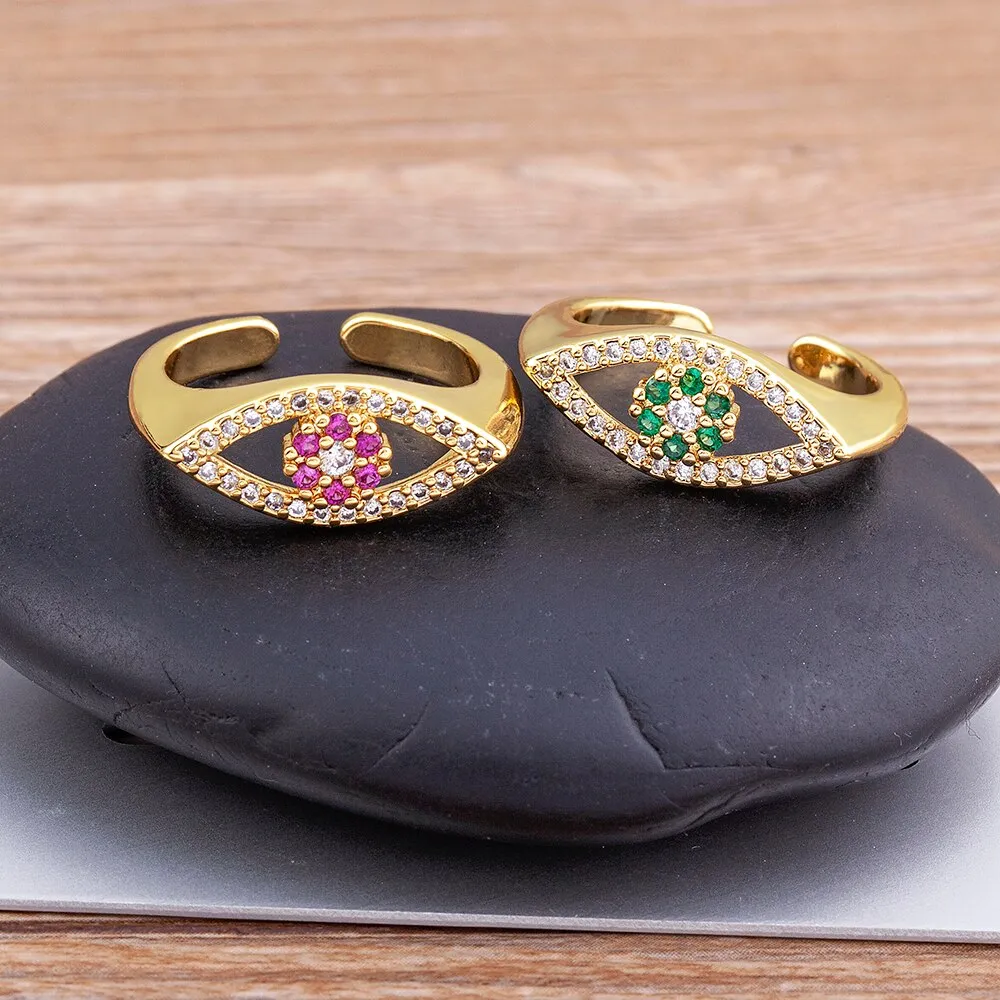 Fashion Lucky Turkish Evil Eye Rings Women