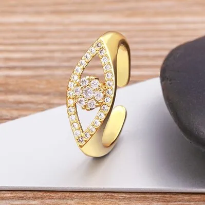 Fashion Lucky Turkish Evil Eye Rings Women