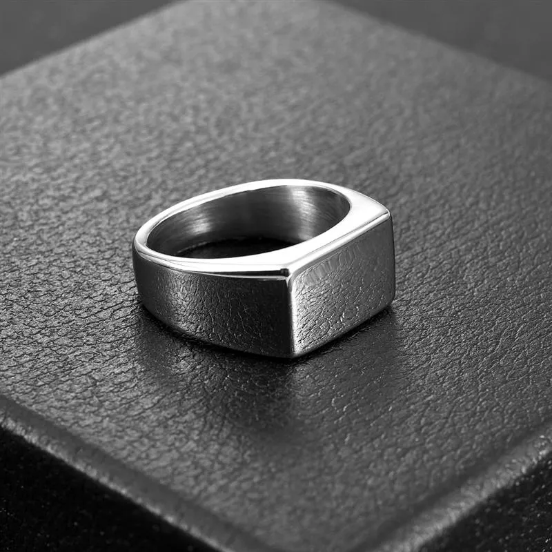 Fashion Men Simple Style Square Ring