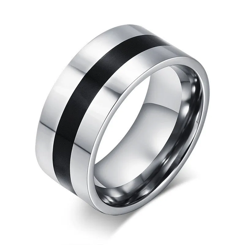 Fashion Men's Titanium Steel Finger Rings Men's Party Jewelry Wedding Engagement Rings