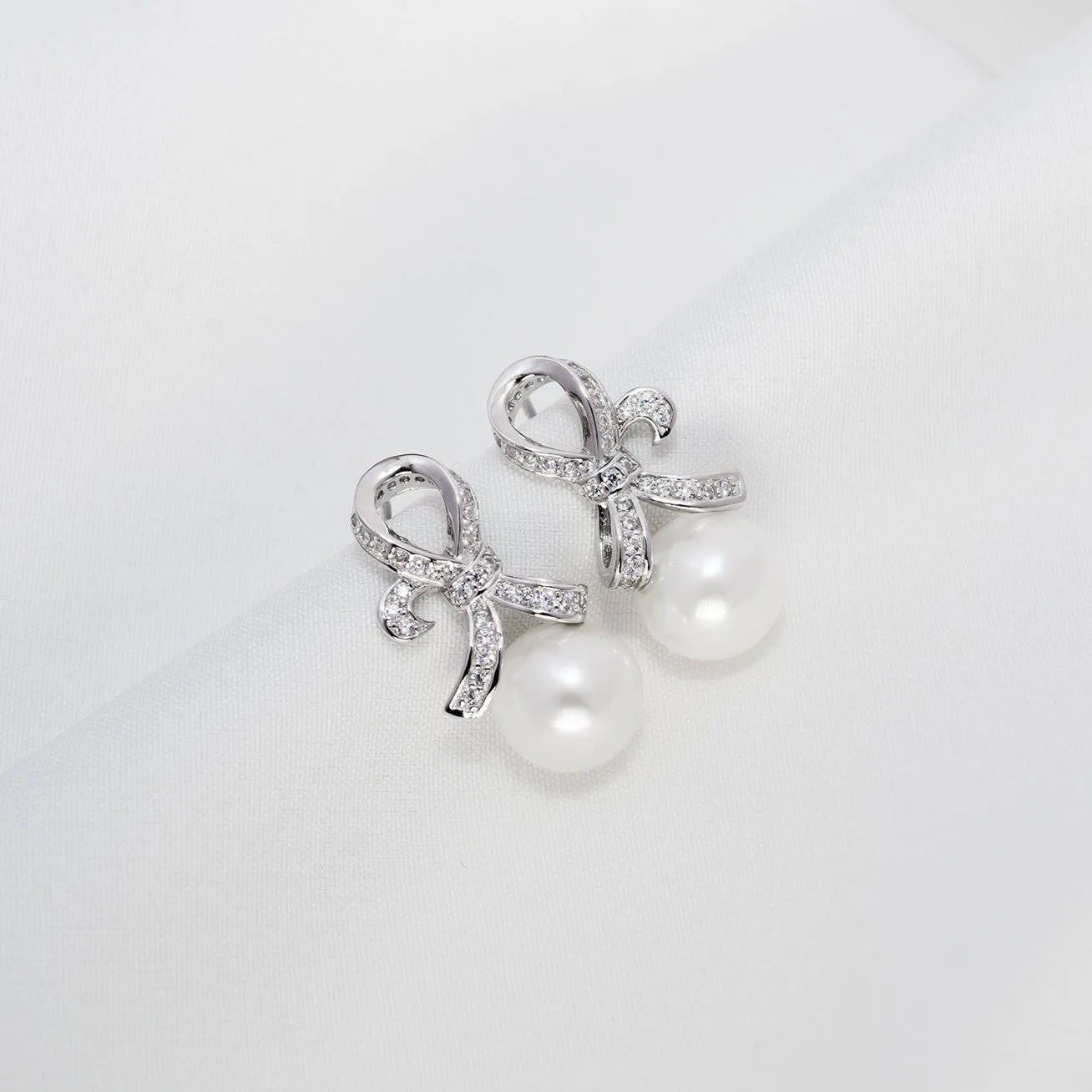 Freshwater Pearl Earrings WE00259 | RIBBON