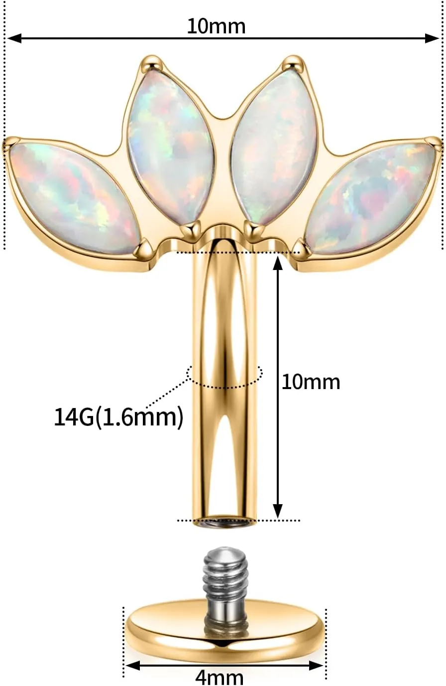 FUNLMO G23 Titanium Belly Button Ring Floating Navel Piercing Jewelry 14G Belly Piercing Jewelry Internally Threaded Curved Navel Barbell 8/10/12/14mm
