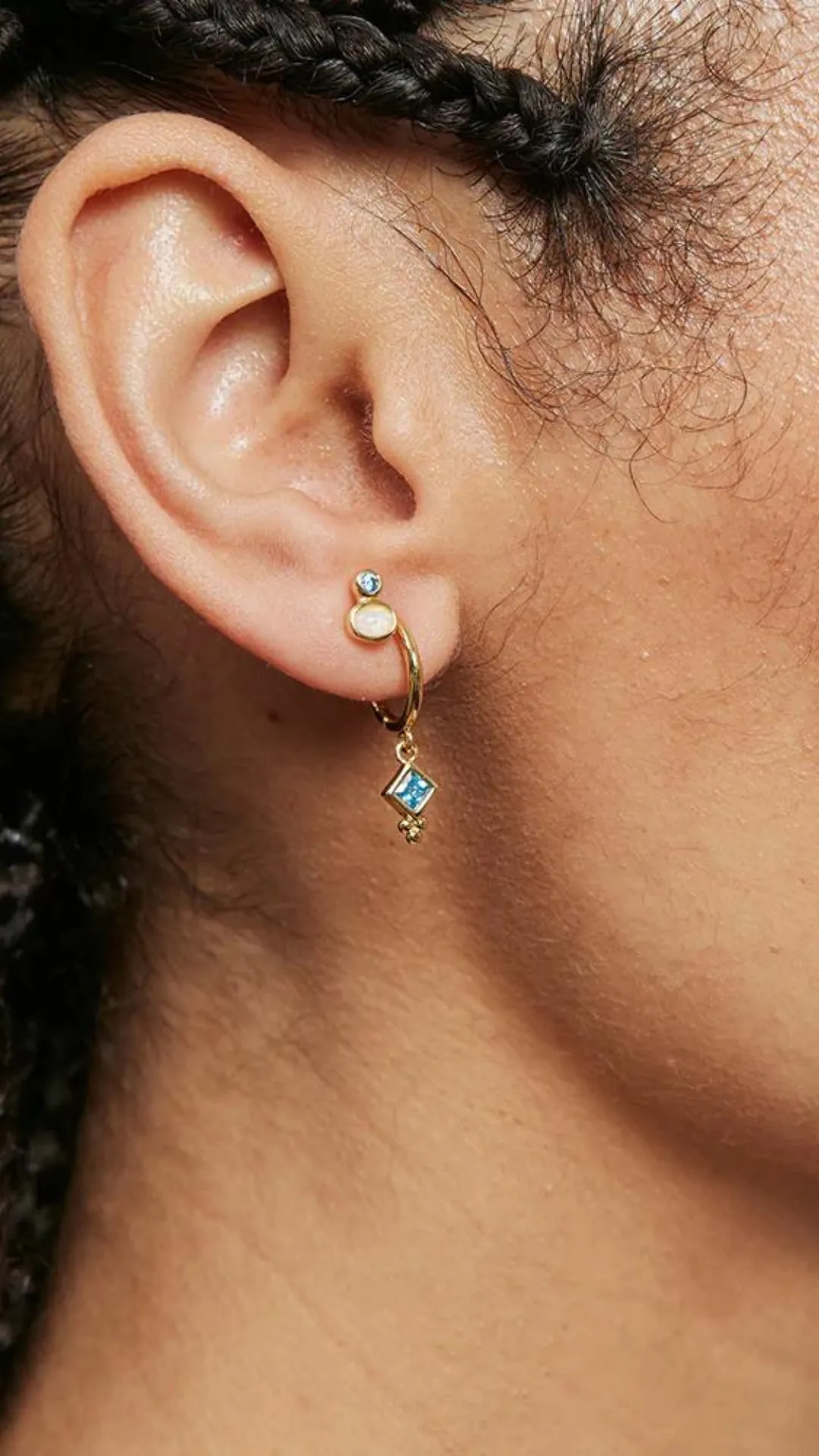 Gita Opal Studs (Blue)