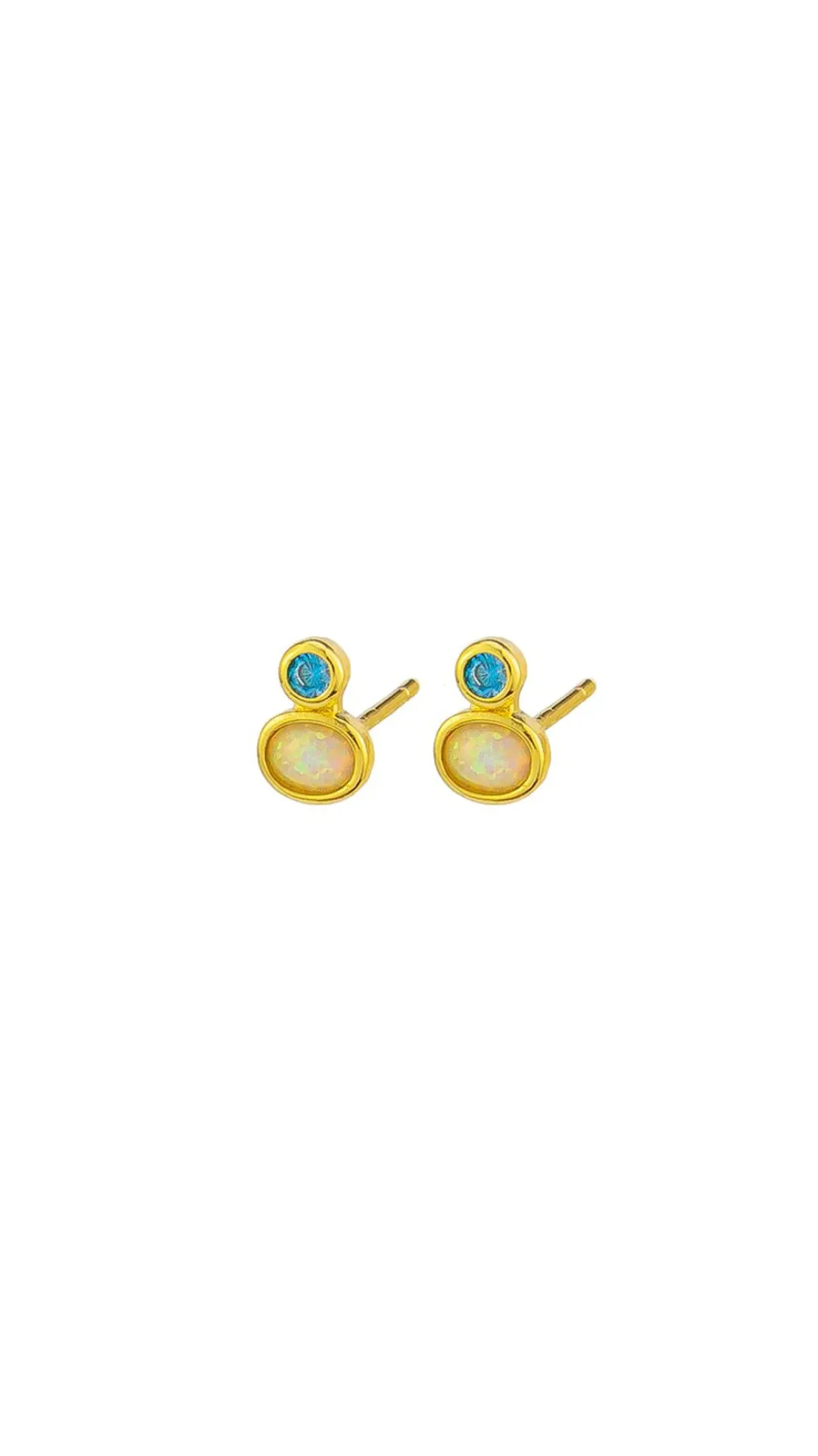 Gita Opal Studs (Blue)