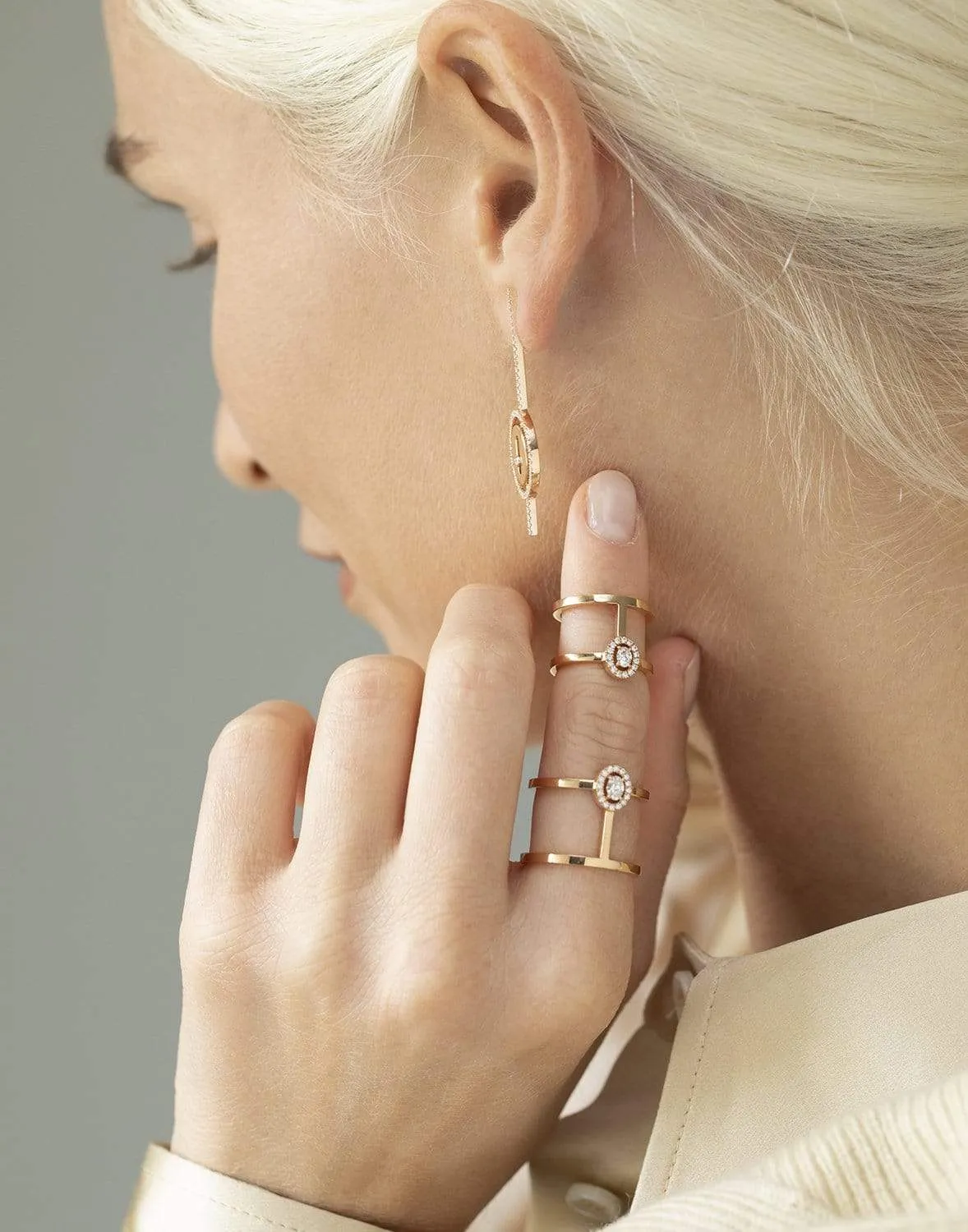 Glam'Azone Double Diamond Ring