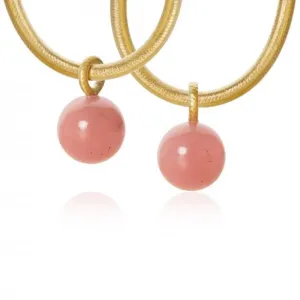 Globe 18K Gold Pendants w. Quartz