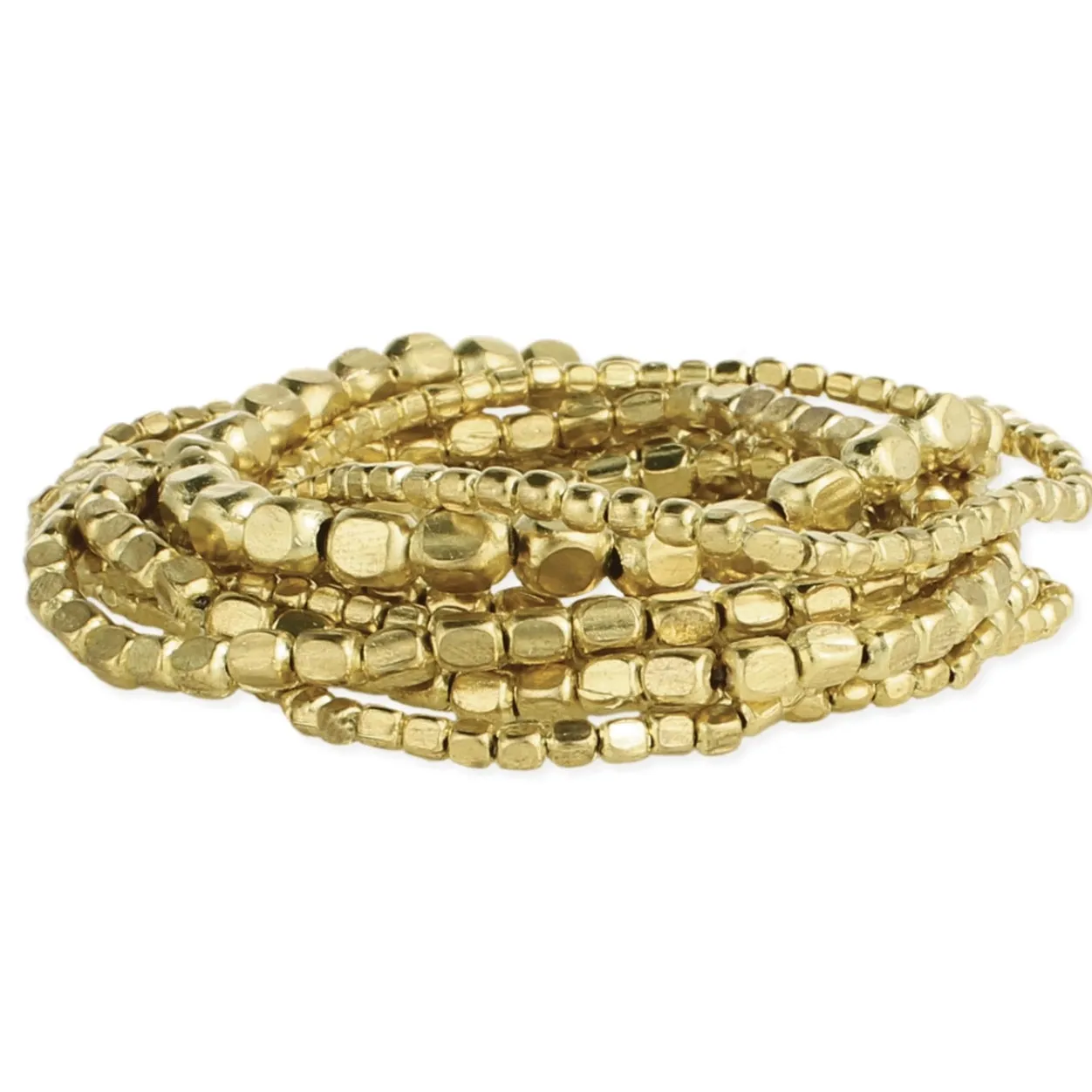 Gold 10pc Bracelet Stack