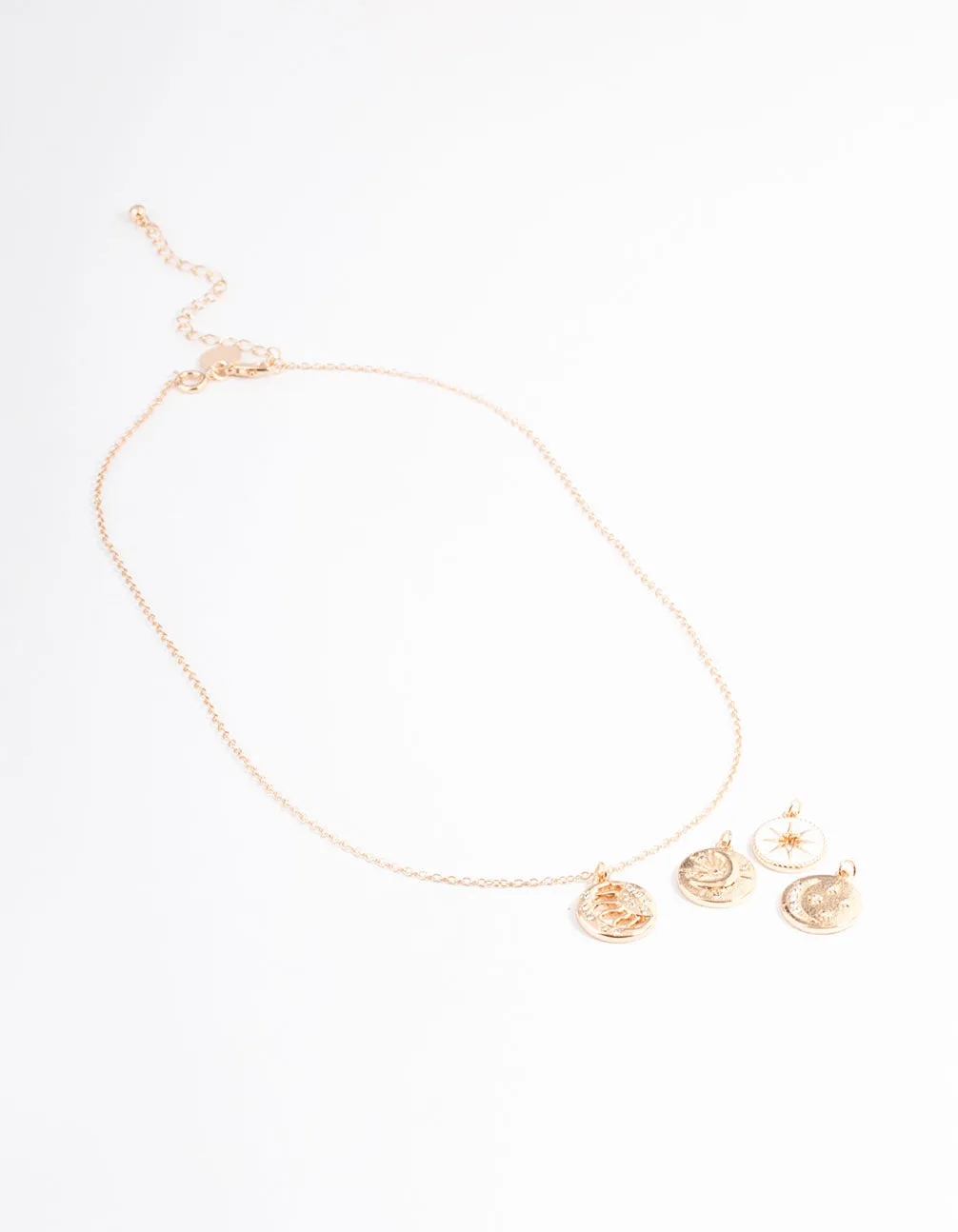 Gold Celestial Charm Necklace Pack