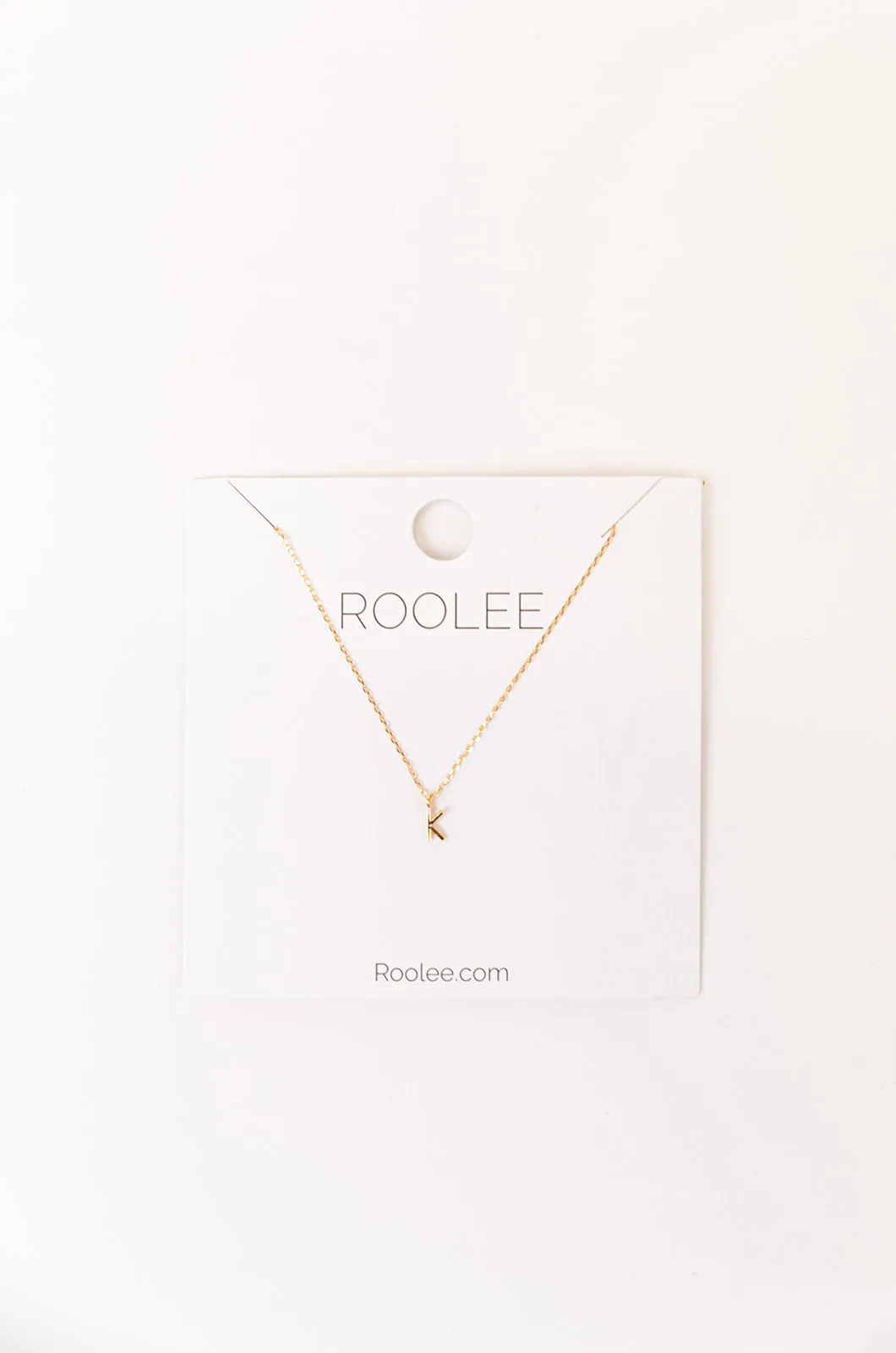 Gold Mini Letter Initial Necklace