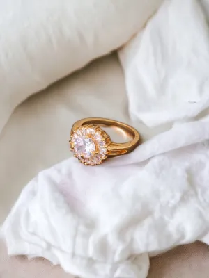 Golden Lara Zirconia Ring