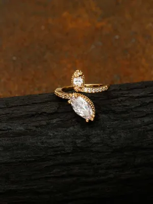 Golden Sarath Adjustable Ring