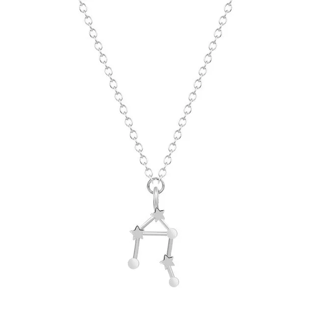 Gold/Silver Astrology Zodiac Signs Pendant Necklace