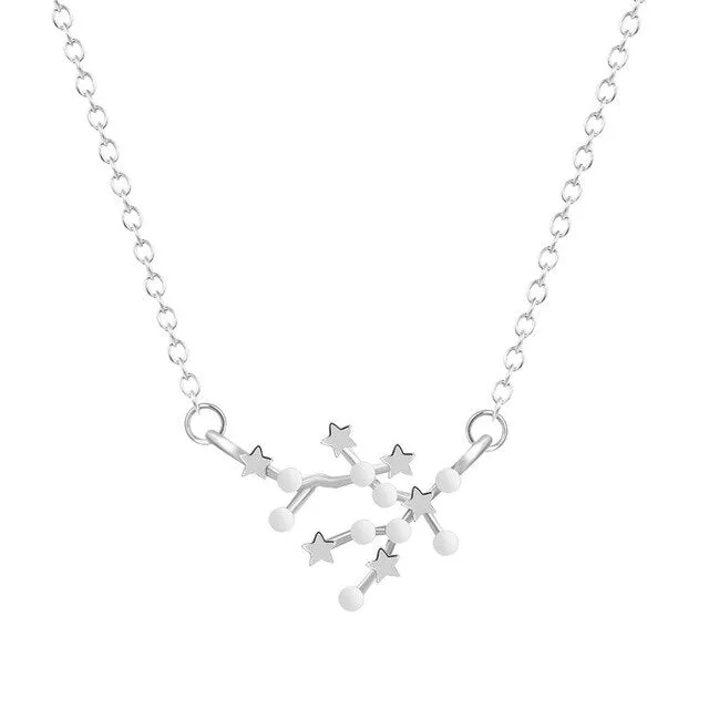 Gold/Silver Astrology Zodiac Signs Pendant Necklace