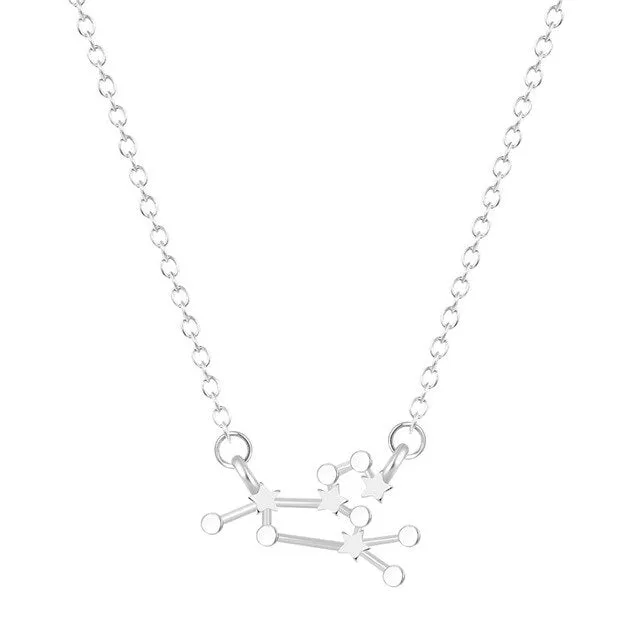 Gold/Silver Astrology Zodiac Signs Pendant Necklace