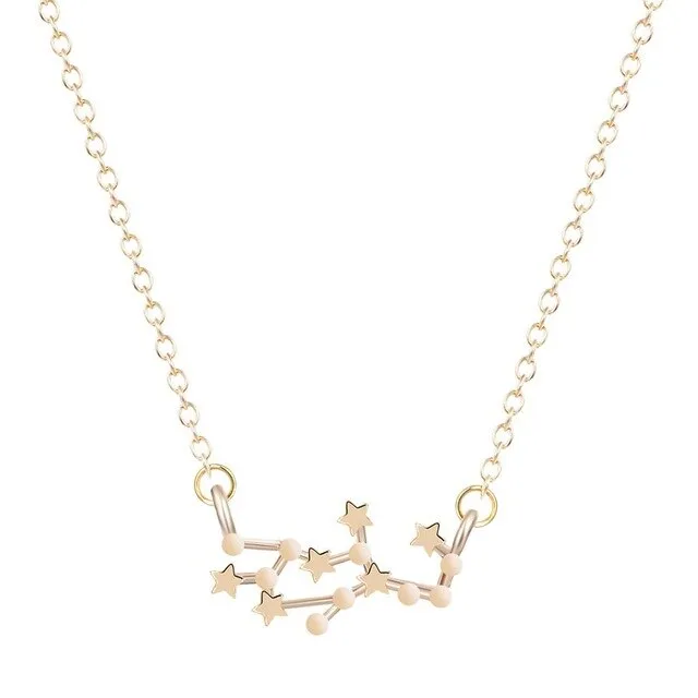 Gold/Silver Astrology Zodiac Signs Pendant Necklace
