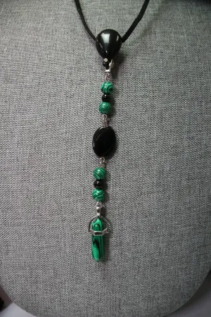 Green & Black with Malachite BOHO Bling Jewelry