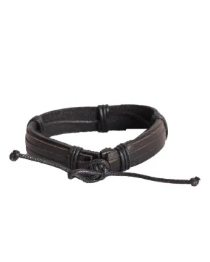 HAKBAHO CrossBlack Leather Bracelet