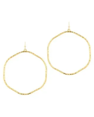Hammered Thin Hoop Earrings