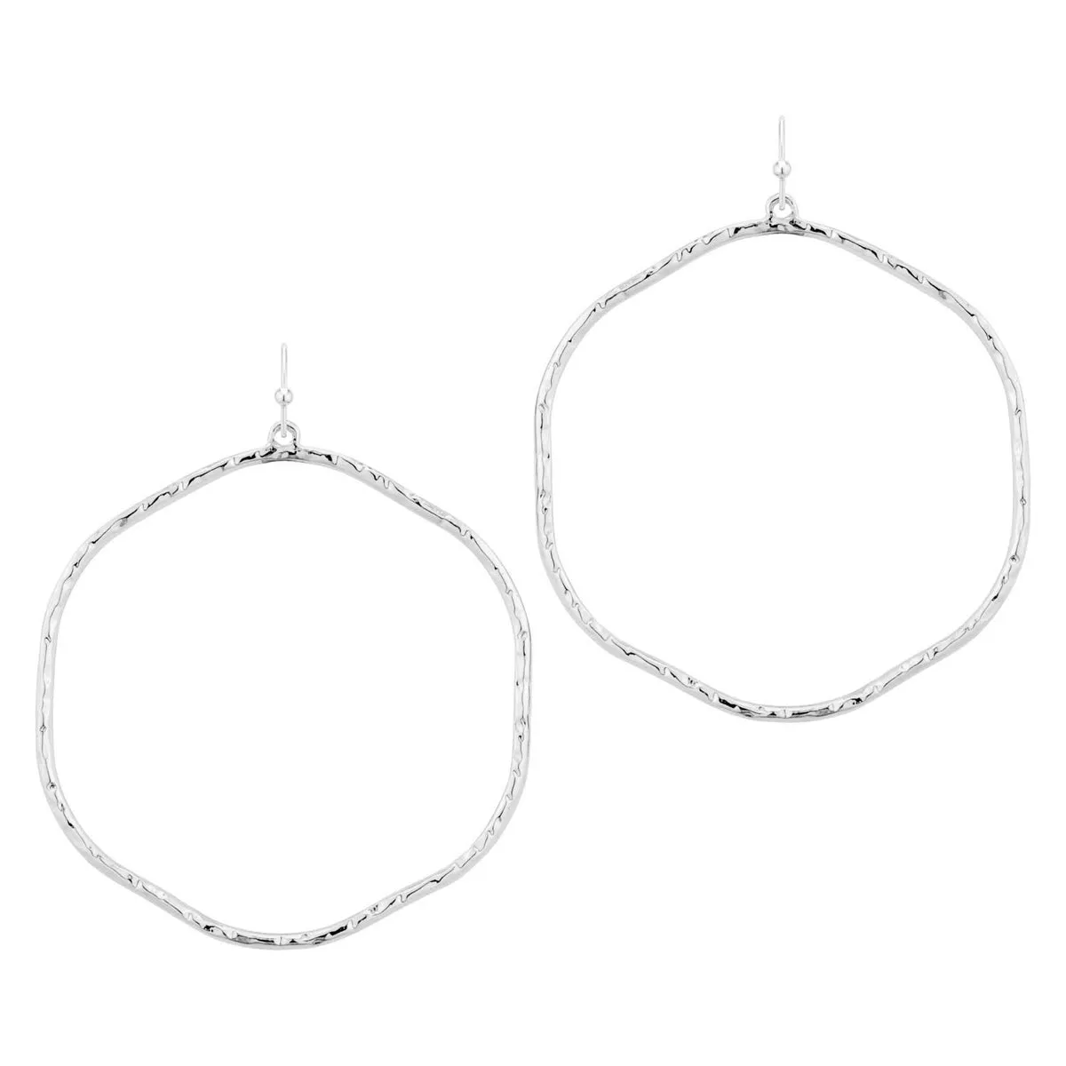 Hammered Thin Hoop Earrings