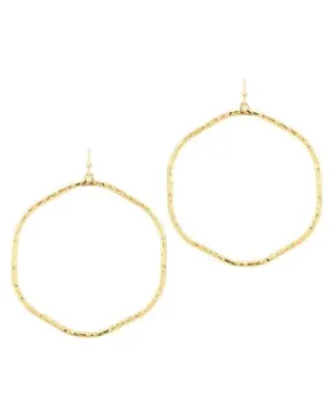 Hammered Thin Hoop Earrings