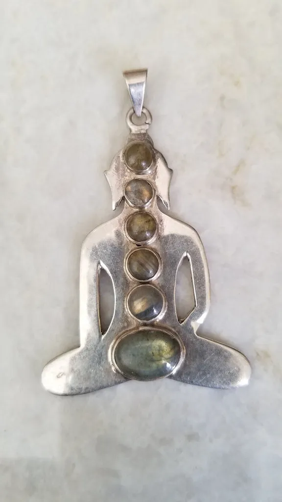 Hand Wrapped Natural Ruby Zoisite Unique Silver Pendant