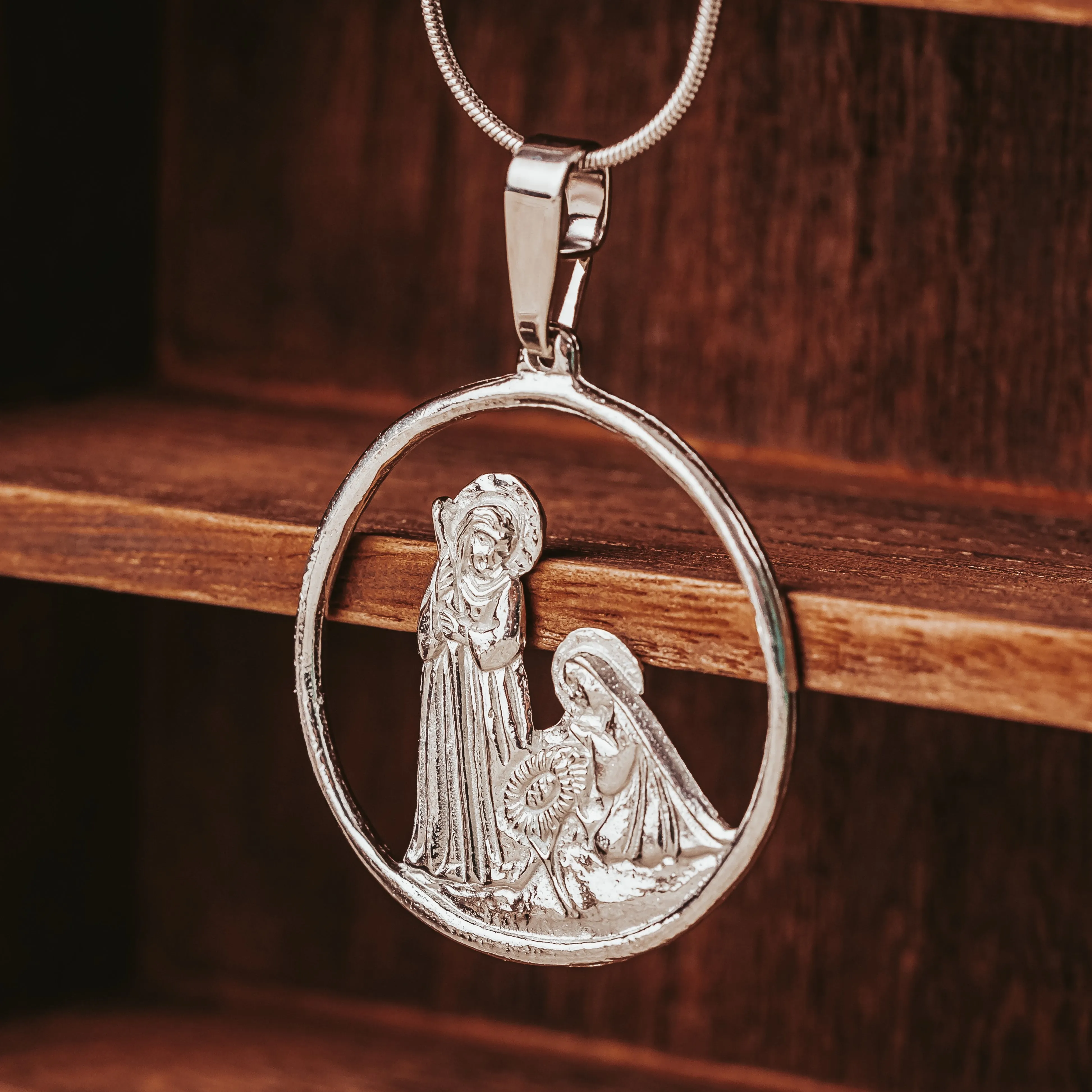 Handmade Nativity Pendant Necklaces - Religious Jewelry