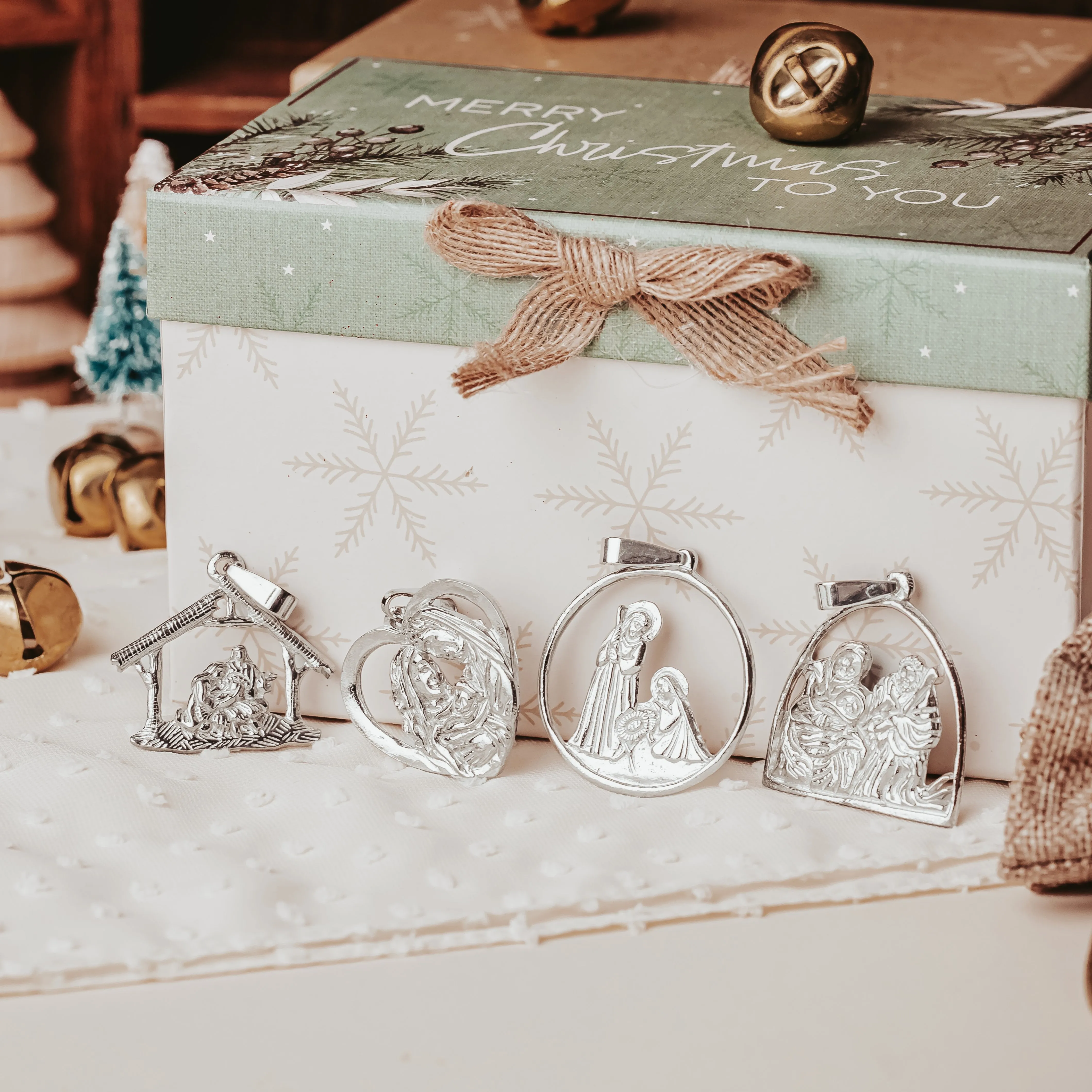 Handmade Nativity Pendant Necklaces - Religious Jewelry