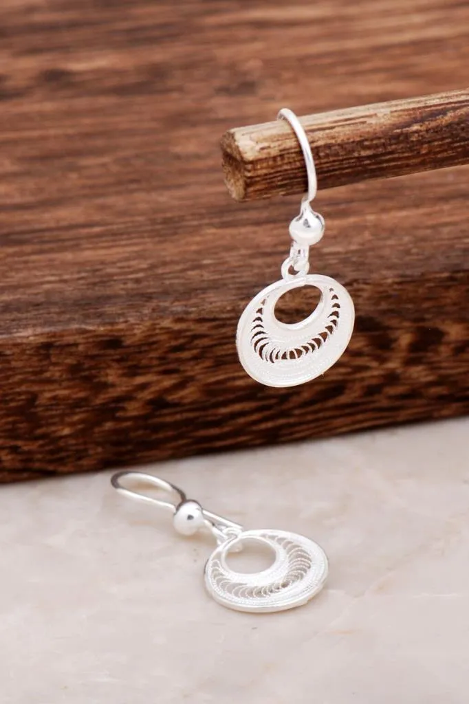 Handmade Sterling Silver Filigree Earrings