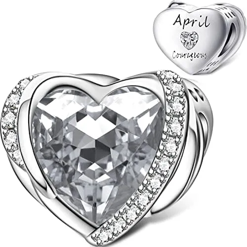 Heart Birthstone Charms