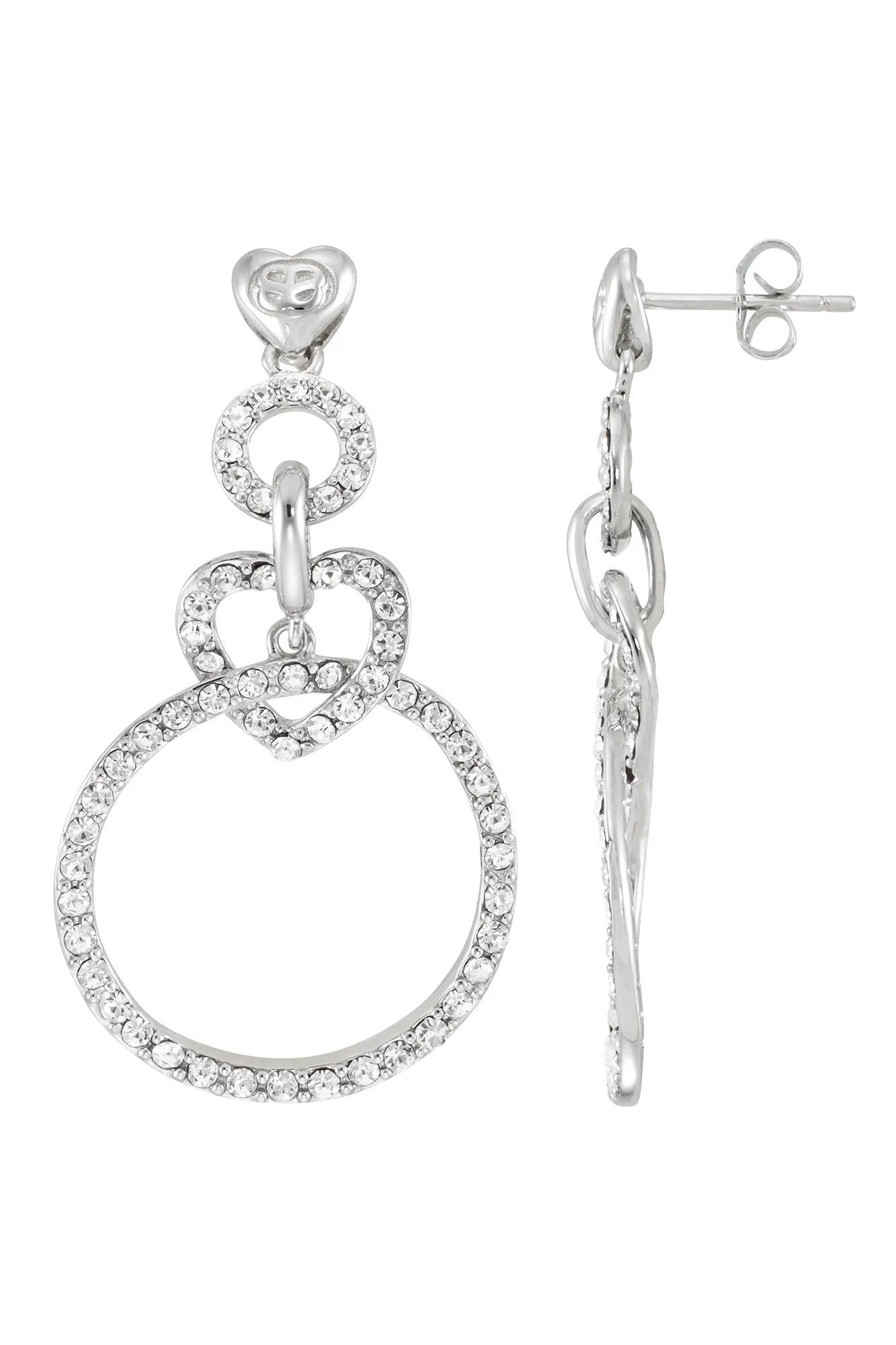 Hearts And Kisses Dangle Earrings - Petite