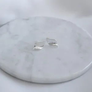 Helena Sterling Silver Leaf Stud Earrings