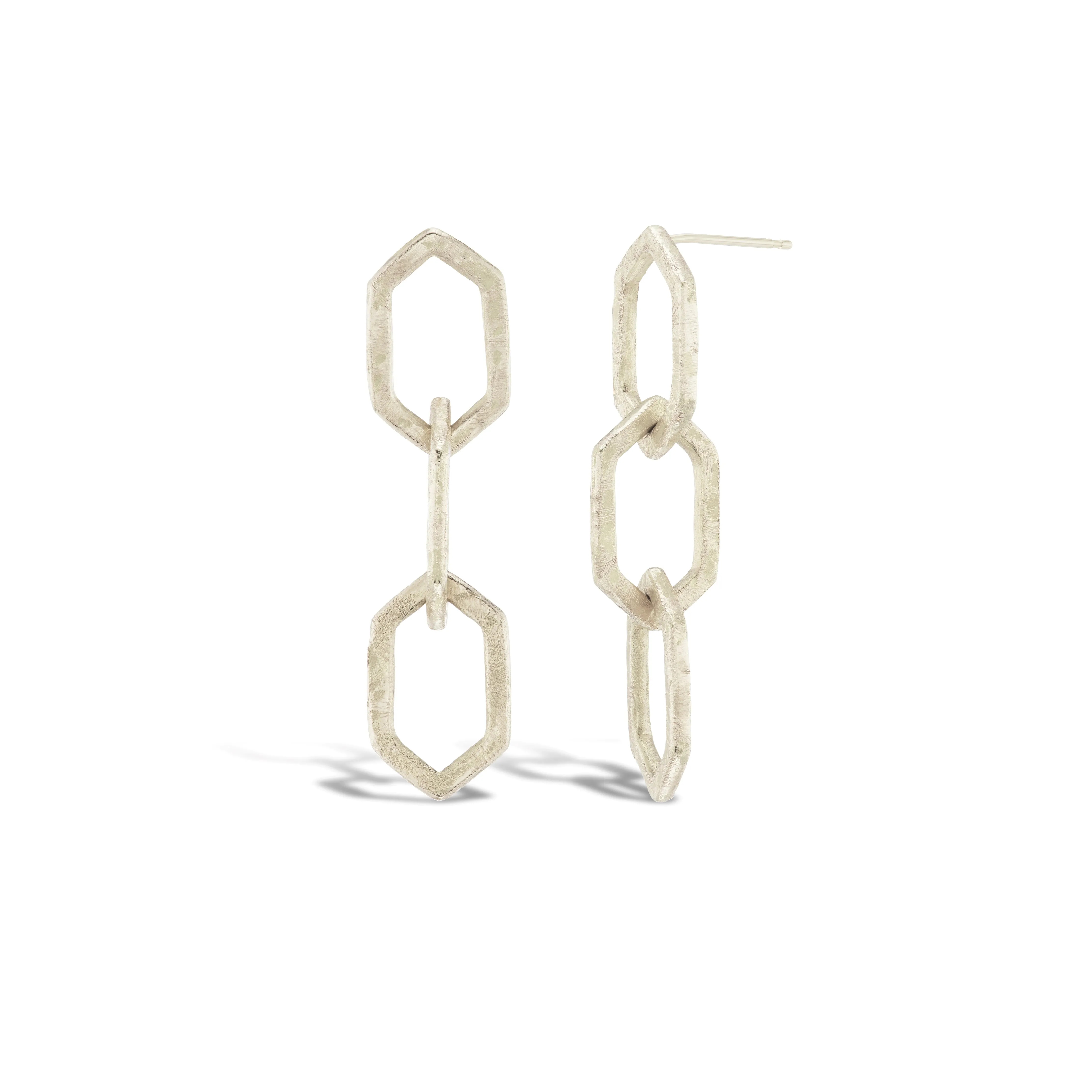 Hex Link Dangle Earrings