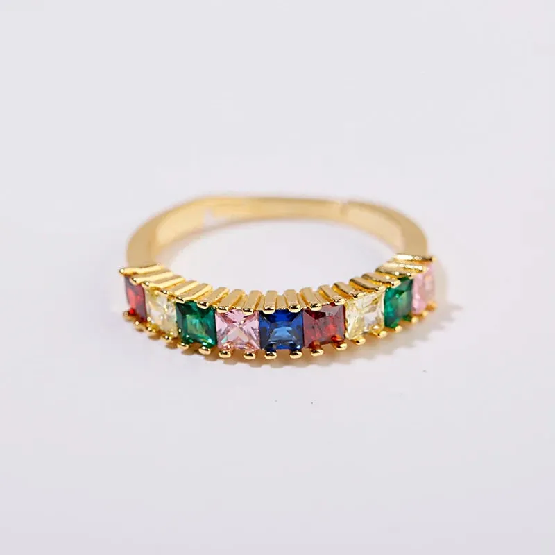 High Quality Gold Color Open Double Arrow Ring for Women and Girls