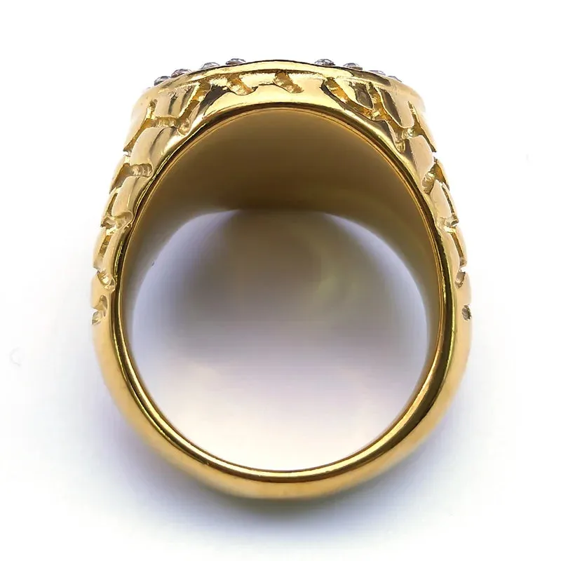 Hip Hop Jesus Christ Cross Chunky Ring for Men Women