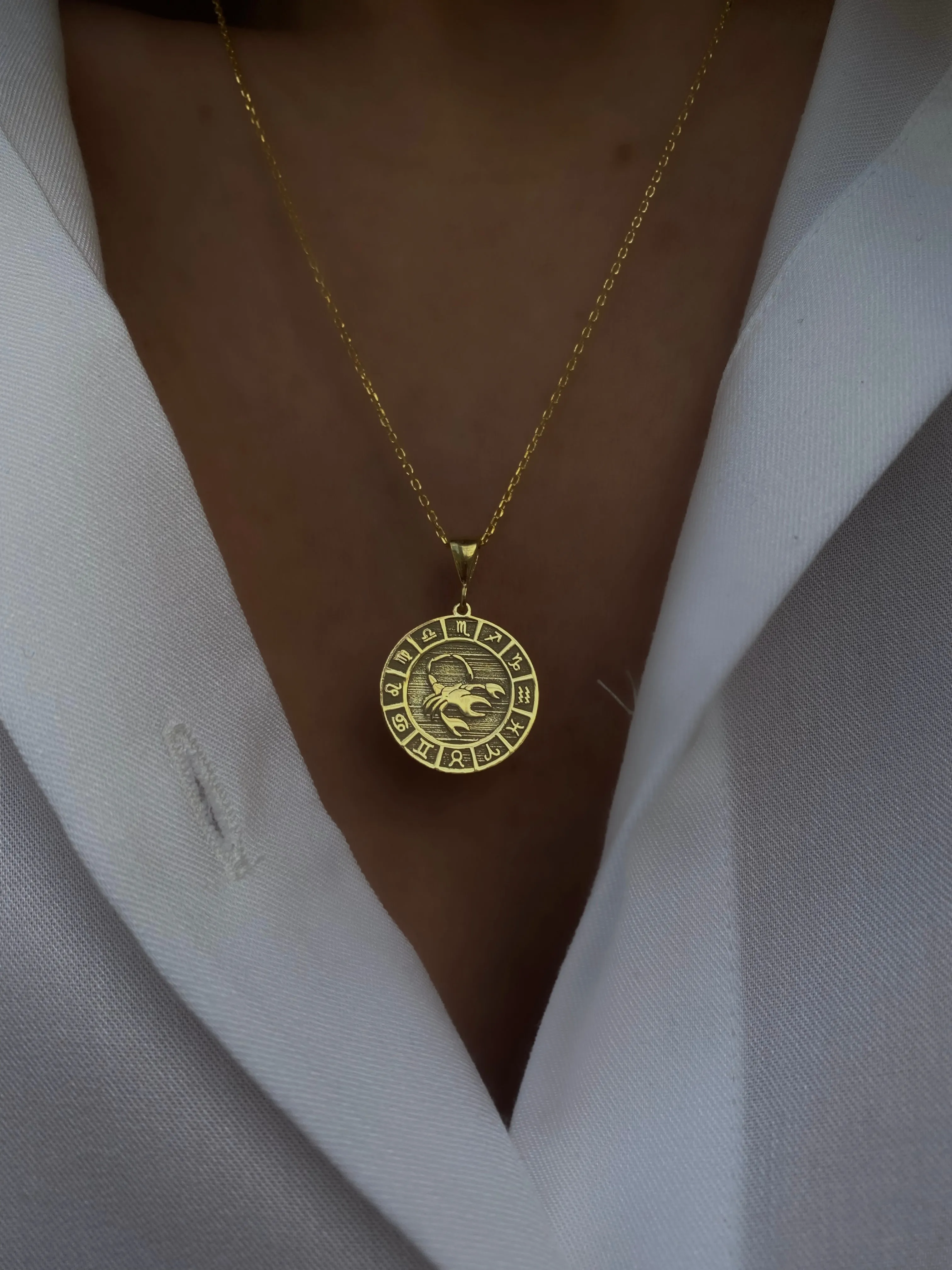 Horoscopes  - Coin necklaces with horoscope signs