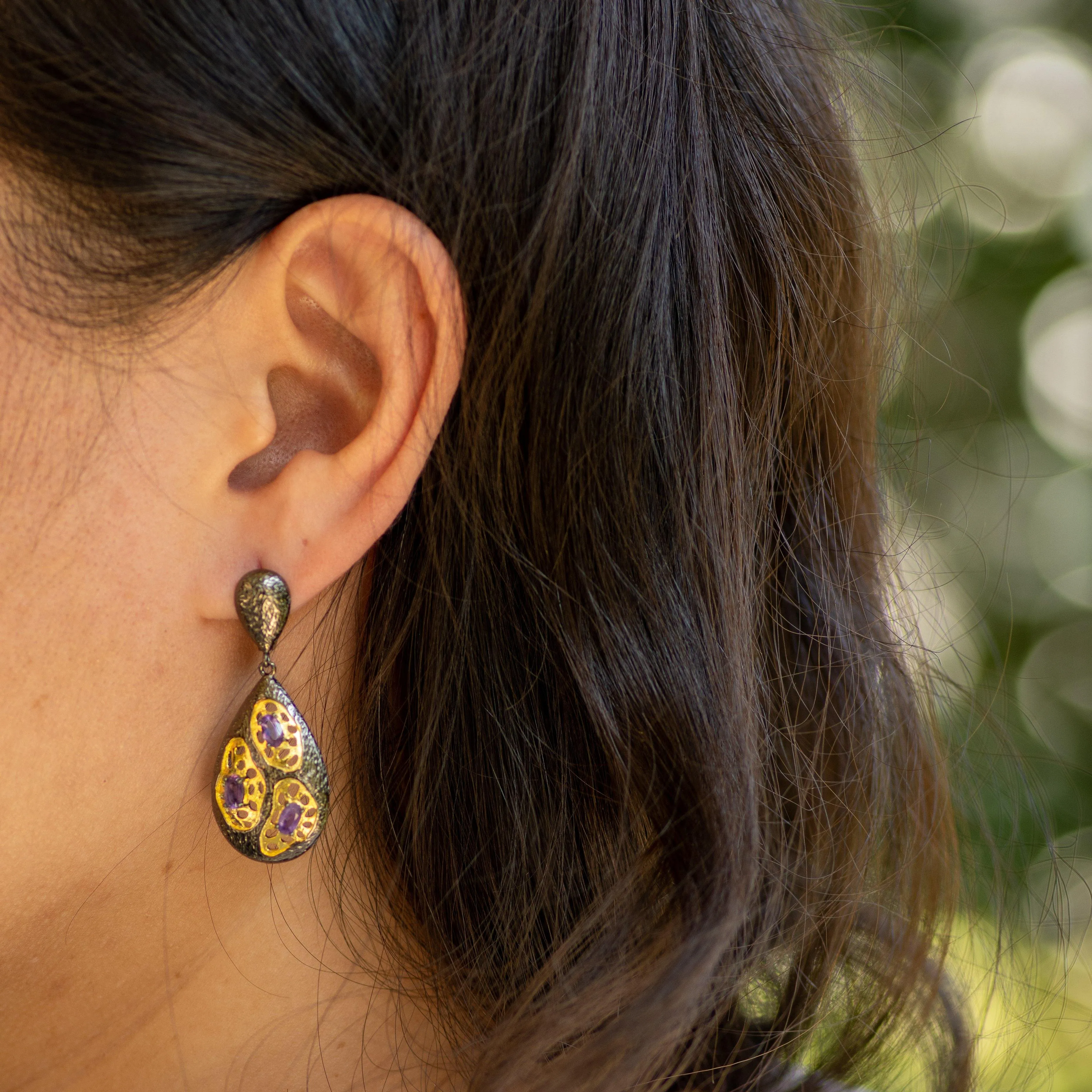 Hypatia London Blue Topaz Earrings in Sterling Silver