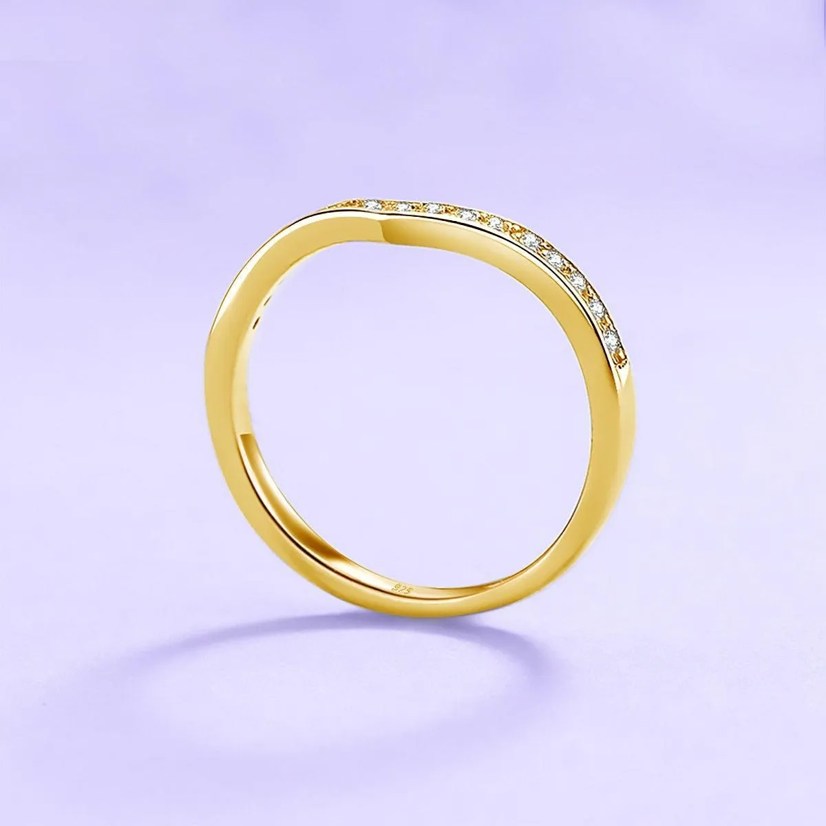 Impressive V Shape Round Cut VVS1 High Quality Moissanite Diamonds Ring - Luxury Jewellery