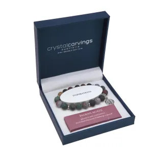 Indian Agate Tree of Life Bracelet