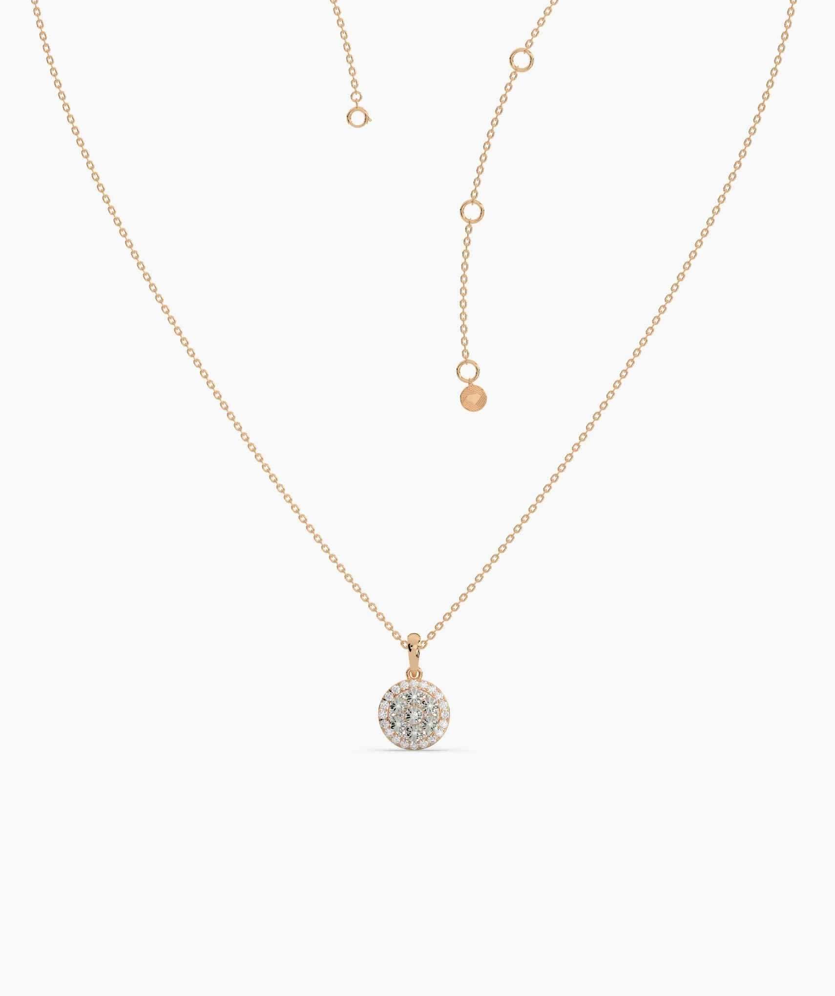 Intricate Diamond Cluster Pendant