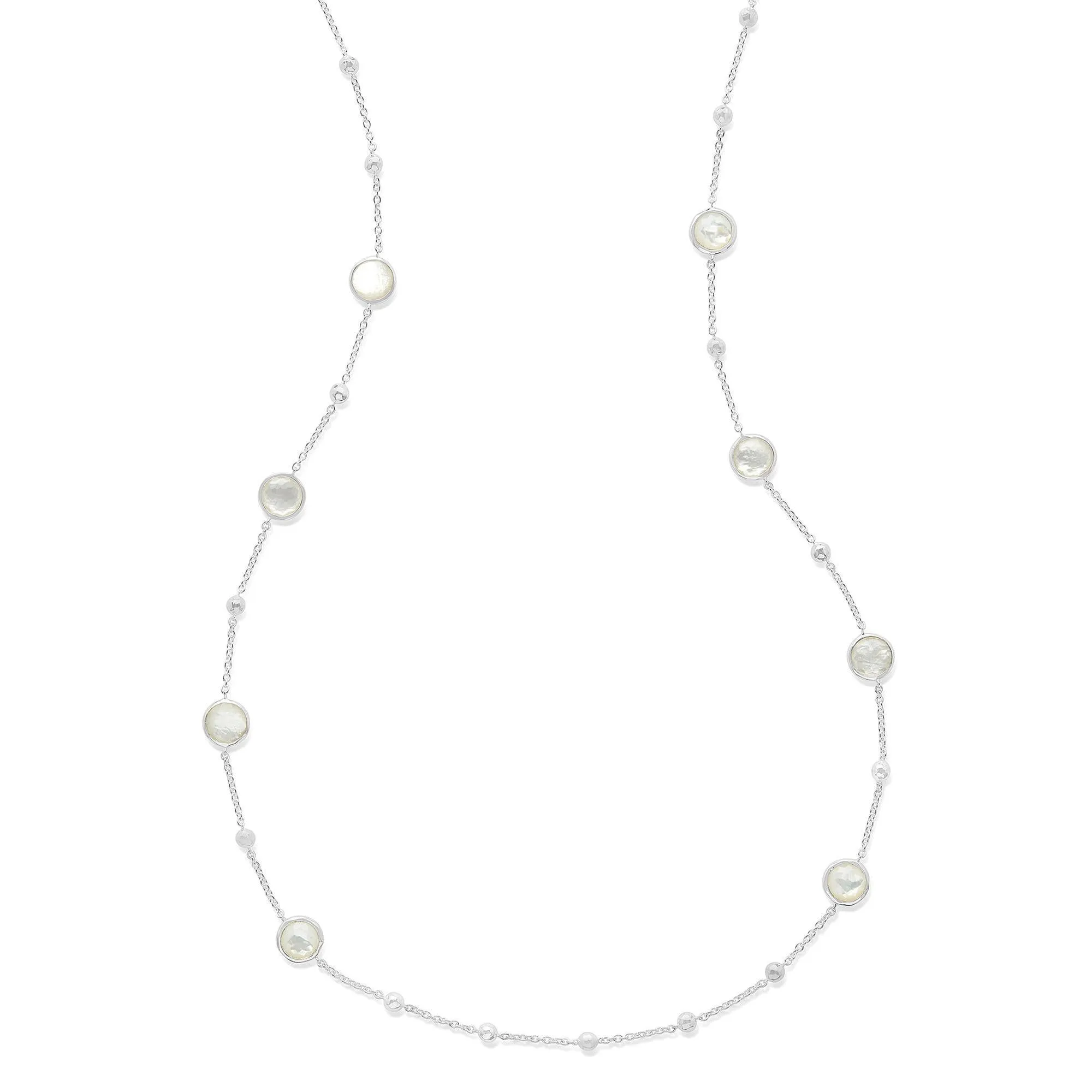 IPPOLITA Silver Station Necklace in Mother-of-Pearl Doublet - ROCK CANDY