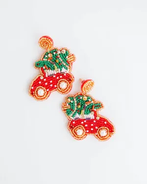 Izabelle Earrings in Red | Red