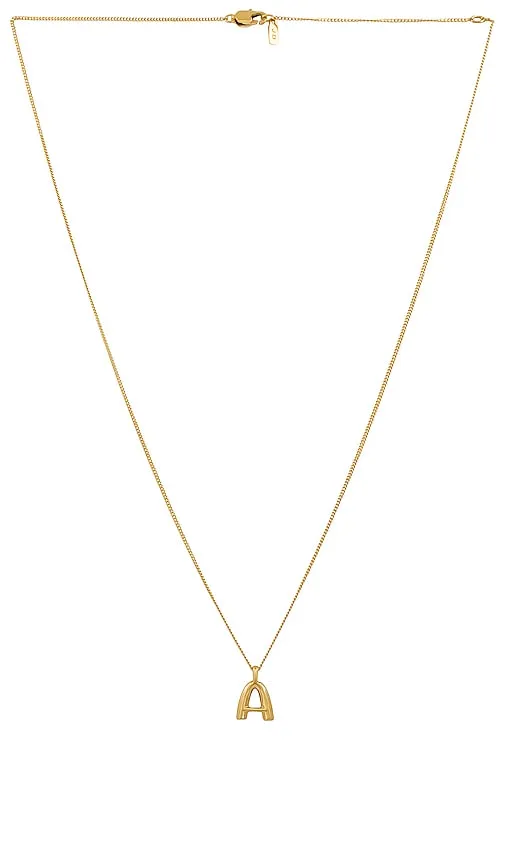 Jenny Bird Monogram Pendant Necklace in Metallic Gold