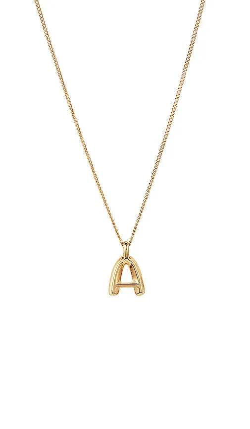 Jenny Bird Monogram Pendant Necklace in Metallic Gold