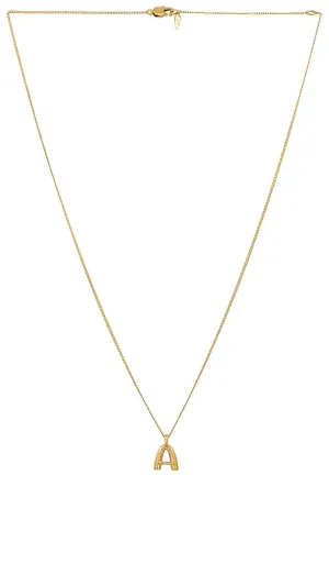 Jenny Bird Monogram Pendant Necklace in Metallic Gold