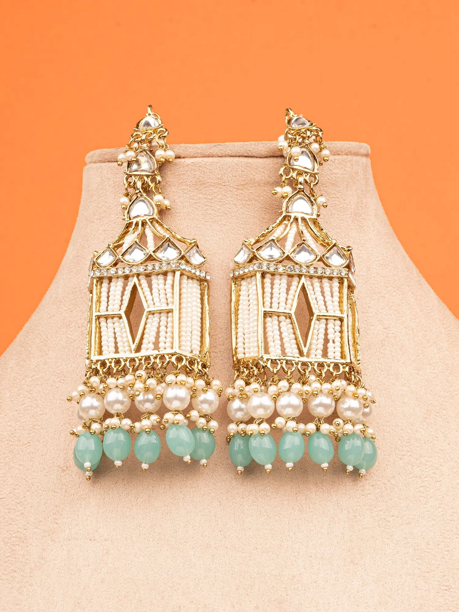 Jharokha Earrings- Stylish Long Party Wear Earrings for Women & Girls
